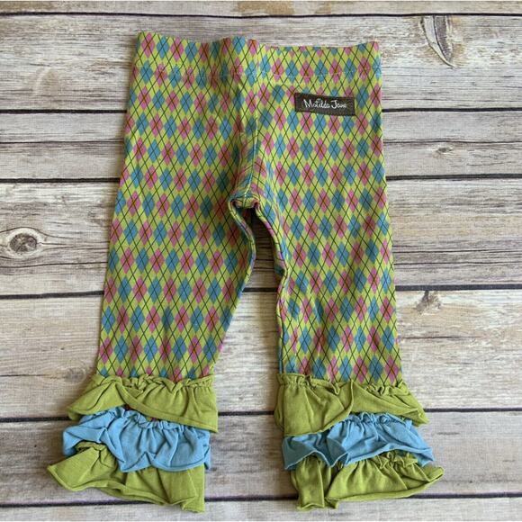 Matilda Jane Green Emerald Argyle Leggings - Picture 2 of 5